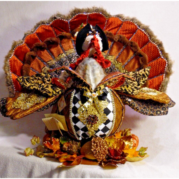 Mark Roberts Fall 2019 Elegant Turkey Figurine, 25.5 in Fall‎ Thanksgiving RARE - Picture 1 of 16